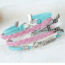 2pcs PU Leather Wrap Bracelet for Women Unique Bracelets Bangles Jewelry