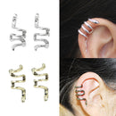 Men Women Stainless Steel Clip On Earrings Non-Piercing Clamp Clip Punk Earrings