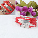 2pcs Leather Wrap Bracelet for Women Men Unique Bracelets Bangles Jewelry