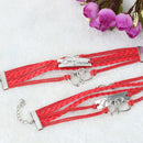 2pcs Leather Wrap Bracelet for Women Men Unique Bracelets Bangles Jewelry