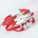 2pcs Leather Wrap Bracelet for Women Men Unique Bracelets Bangles Jewelry