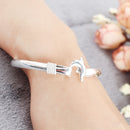 2pcs Women's Ladies Dolphin Bangle Cuff Bracelet Metal Alloy Female Jewelry