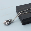 2 pcs Retro Anatomical Human-Heart Pendant Necklace Sweater Chain Alloy Hot