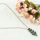 2x Triangle Pendant Chain Choker Chunky Bib Statement Necklace Retro Fashion