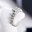 Trendy Women Plated Inlay Crystal Crown Ring Size 5 Good Quality Gifts