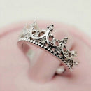 Trendy Female Plated Inlay Crystal Crown Ring Size 6 Best Gifts For Girl