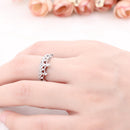 Trendy Female Plated Inlay Crystal Crown Ring Size 6 Best Gifts For Girl