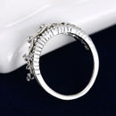 Trendy Female Plated Inlay Crystal Crown Ring Size 6 Best Gifts For Girl