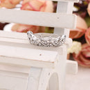 Trendy Female Plated Inlay Crystal Crown Ring Size 6 Best Gifts For Girl