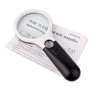 Handheld Magnifying Glass Reading Magnifier Jewelry  With 3 LED Lights