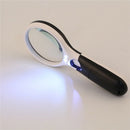 Handheld Magnifying Glass Reading Magnifier Jewelry  With 3 LED Lights