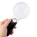 Handheld Magnifying Glass Reading Magnifier Jewelry  With 3 LED Lights