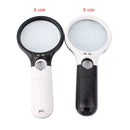 Handheld Magnifying Glass Reading Magnifier Jewelry  With 3 LED Lights