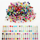 30pcs Cool Wholesale Body Jewelry Barbell Tongue Piercing Bar Ring  teyp Hot