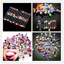 30pcs Cool Wholesale Body Jewelry Barbell Tongue Piercing Bar Ring  teyp Hot
