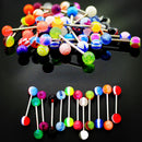 30pcs Cool Wholesale Body Jewelry Barbell Tongue Piercing Bar Ring  teyp Hot