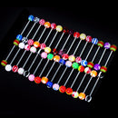 30pcs Cool Wholesale Body Jewelry Barbell Tongue Piercing Bar Ring  teyp Hot