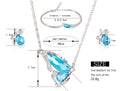 1 set Necklace earrings bracelet crystal butterfly three-piece jewelry Retro