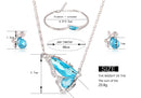 Rhinestone Crystal Necklace Earrings Bracelet Wedding Bridal Jewelry Set