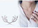 Deer Horn Short Clavicle Necklace Birthday Gifts Antler Women Pendant Jewelry