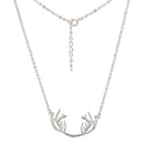 Deer Horn Short Clavicle Necklace Birthday Gifts Antler Women Pendant Jewelry