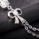 1X New Brand Bow Tassel Belly Button Rings White Zircon Navel Piercing Jewelry