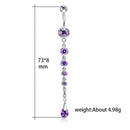 Steel Navel Nail Rings Crystal Belly Button Ring Bar Piercing Jewelry 1 piece