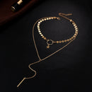 Boho Women Multi-layer Long Chain Pendant Crystal Choker Necklace Jewelry Gift