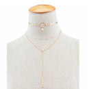 Boho Women Multi-layer Long Chain Pendant Crystal Choker Necklace Jewelry Gift