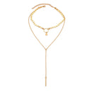 Boho Women Multi-layer Long Chain Pendant Crystal Choker Necklace Jewelry Gift
