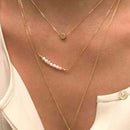 new Women Crystal Multi-Layer Choker Collar Pendant Chain Necklace Jewelry