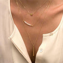 new Women Crystal Multi-Layer Choker Collar Pendant Chain Necklace Jewelry