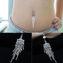 Rhinestone Tassel Navel Dangle Button Belly Ring Bar Jewelery Lot Hot