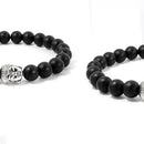 8mm Natural Buddha Head Beaded Men Womens Rock Bracelet Fashion Jewelry