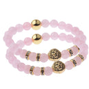 Fashion Men Natural Stone Beaded Bracelet Head Lion Charm Bead Bangle Jewelry
