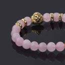 Fashion Men Natural Stone Beaded Bracelet Head Lion Charm Bead Bangle Jewelry