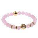 8mm Natural Beads Lion Head Women Men Yoga Energy Bracelets Gift