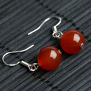 Women Crystal Red Round Drop Dangle Earrings Eardrop Charming Jewelry New