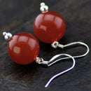 Women Crystal Red Round Drop Dangle Earrings Eardrop Charming Jewelry New