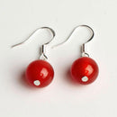 Women Crystal Red Round Drop Dangle Earrings Eardrop Charming Jewelry New