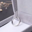 1pc Love You Mom Letters Carved Ring Pendant Necklace Mother's Day Gift