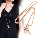 1 PC New Crystal Fairy Angel Wing Pendant Long Chain Necklace Durable