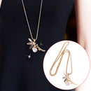 1 PC New Crystal Fairy Angel Wing Pendant Long Chain Necklace Durable
