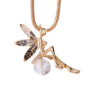 1 PC New Crystal Fairy Angel Wing Pendant Long Chain Necklace Durable