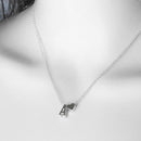 Elegant Lady Heart-shaped Pendant Chain Necklace Jewelry Two Color