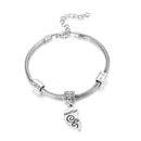 1x heart-shaped letter mother daughter bracelet (two bracelets) Temperament Hot