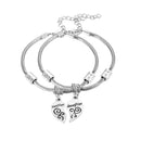 1 Set Fashion Wear Heart Shaped Mother Daughter Bracelets For Ladies