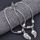 1 Set Fashion Wear Heart Shaped Mother Daughter Bracelets For Ladies