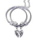 1 Set Fashion Wear Heart Shaped Mother Daughter Bracelets For Ladies