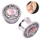 1 x Stainless Steel Speaker Ear Plugs Tunnels Earring Gauges Piercin Plating New